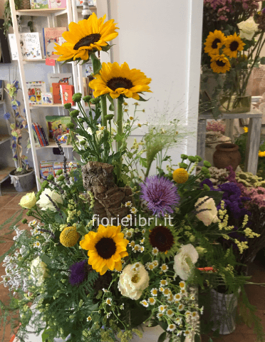 Centrotavola con girasoli